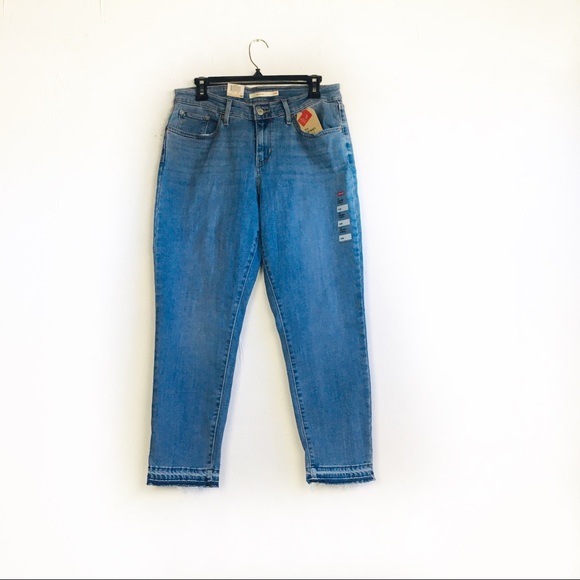Levi’s 711 Blue Skinny Ankle Crop Mid Rise Jeans - Picture 3 of 8